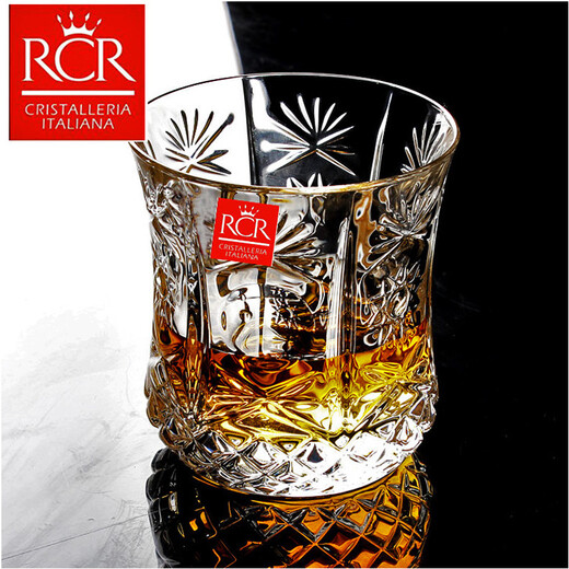 Fantasy Italian RCR imported crystal glass whiskey glass, shot glass, beer glass, foreign wine glass, water glass, wine set, colorful poetry wine set, 1 wine bottle + 6 cups