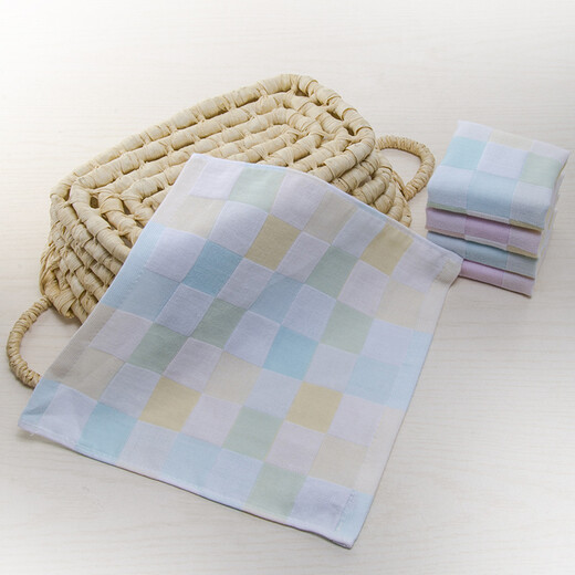Full strength 3-pack free pure cotton gauze square towels, infant and toddler saliva towels, kindergarten small square towels, hand towels, small towels, pure cotton towels wholesale, mixed color 3-piece set 25*25