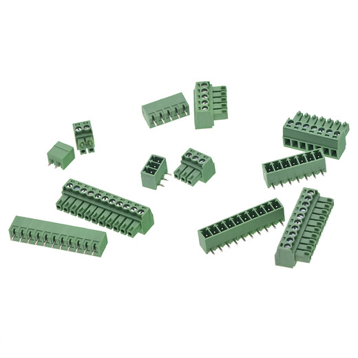 TaoTimeClub 3.81MM plug-in terminal block straight pin curved pin KF2EDG-3.81 8P straight pin set