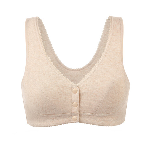 Bügelloser BH für kleine Krankenschwestern, Baumwoll-BH für mittlere und ältere Menschen, großer BH mit Knopfleiste vorne für Mütter