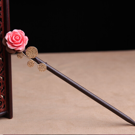 Beaded hairpins, classical hairpins, hairpins, hairpins, Chinese style antique style headwear, wooden hairpins, hairpins