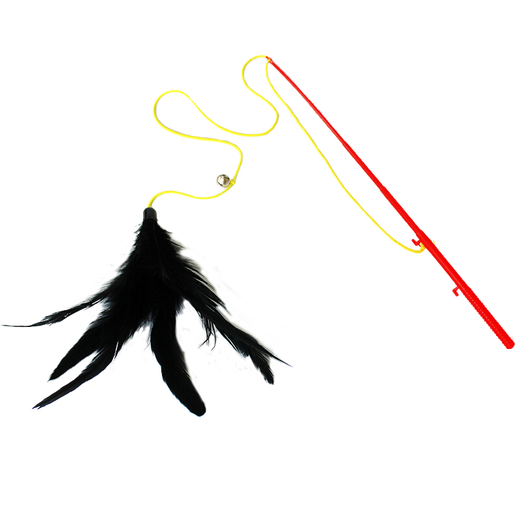 Cat Toy Cat Playing Rod Wire Cat Playing Rod Bell Feather Cat Playing Rod Pet Cat Toy Kitten Kitten Interactive Supplies Fishing Rod Cat Playing Stick