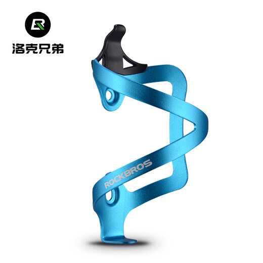 ROCKBROS Bicycle Aluminum Water Bottle Cage Integrated Mountain Bike Water Cup Holder Cycling Equipment Bicycle Accessories Unilateral Style - Black (With Screws + Tools)