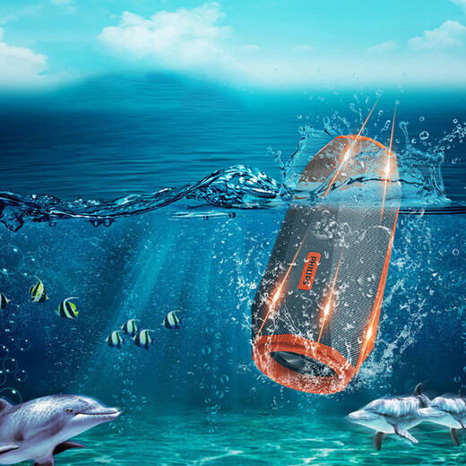 Philips (PHILIPS) SB500 Outdoor Sports HiFi Bluetooth Speaker Portable Wireless Subwoofer Audio Computer Desktop Stage Colorful Lights Waterproof Diamond Cut Design Vibrant Orange