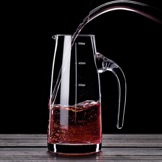 CRISTALGLASS 2 Liang Liquor Wine Dispenser Set Glass Small Wine Cup Measuring Wine Pour Jug Red Wine Foreign Wine Home Use 100 ml 2 Liang Jinshan Gold Foil Handle 100ml 2 pieces