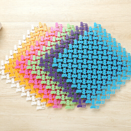 Zhengba colorful big feet bathroom splicing floor mats water-proof floor mats free splicing bathroom non-slip mats kitchen cuttable floor mats toilet partition water foot mats shower violet 25*25cm