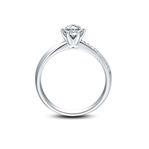 Liuguifu Jewelry Christmas Gift Happiness Diamond Ring 18K Gold Wedding Ring Proposal Engagement Wedding Diamond Ring Female E-commerce Special Birthday VS Slightly Flawed-H Color-VG Cut-18 Points Girls No. 11