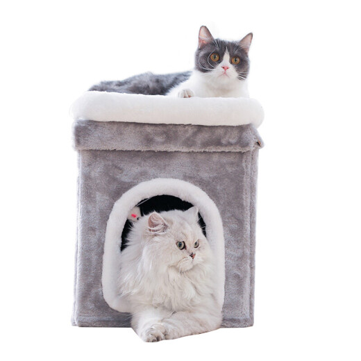 Huayuan Pet Equipment (hoopet) pet cat climbing frame against the wall small foldable cat shelf with cat nest cat hole cat jumping platform cat claw grinding toy