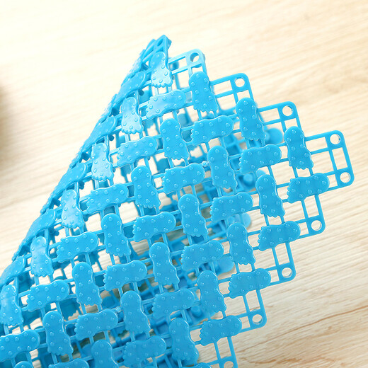 Zhengba colorful big feet bathroom splicing floor mats water-proof floor mats free splicing bathroom non-slip mats kitchen cuttable floor mats toilet partition water foot mats shower violet 25*25cm