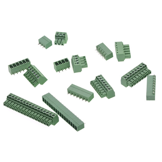 TaoTimeClub 3.81MM plug-in terminal block straight pin curved pin KF2EDG-3.81 8P straight pin set