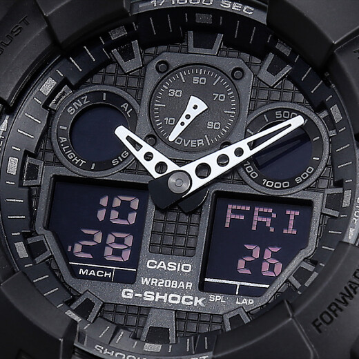 CASIO (Casio) G-SHOCK series multi-functional sports men's electronic watch GA-100-1A1