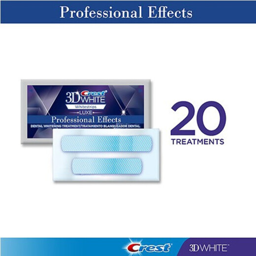 American version of Crest 3D White tooth strips, American version of teeth whitening, American version of Crest 3D White teeth strips 20 pairs/box of 40 pieces