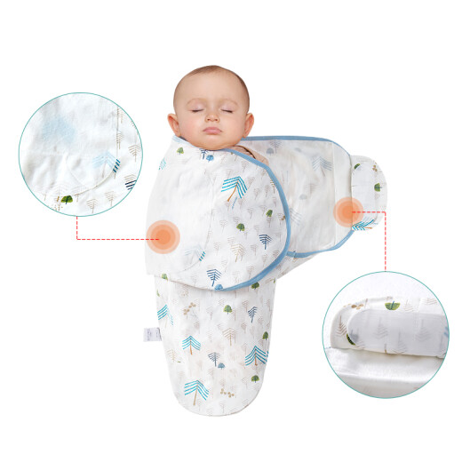 AUSTTBABY baby swaddle baby bag anti-jump newborn sleeping bag Norwegian Forest single layer thin model suitable for height 50-62cm