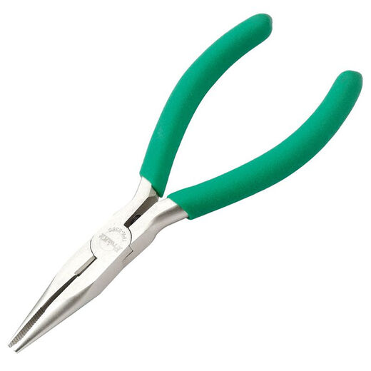 Pro skit 1PK-036S non-slip green handle titanium tipped nose pliers (136mm)