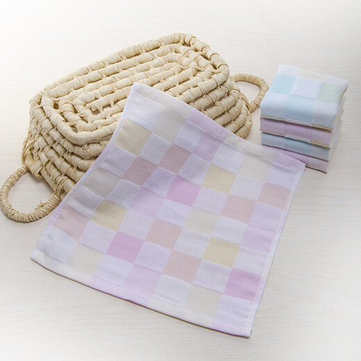 Full strength 3-pack free pure cotton gauze square towels, infant and toddler saliva towels, kindergarten small square towels, hand towels, small towels, pure cotton towels wholesale, mixed color 3-piece set 25*25