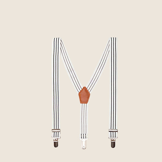 Tongyoupin children's suspenders clip baby suspenders summer and autumn four-clip suspenders Korean suspenders clip for boys and girls blue and white stripes (suitable for height 80-140cm)