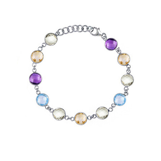 GEM STONE KING Bracelet for Women 25 Carat Colored Treasure 925 Silver New Fashion Couple Send Girlfriend Bracelet Chinese Valentine's Day Gift