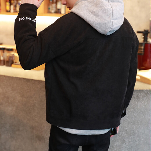 Fuguiniao Jacke Herren 2018 Neuer koreanischer Modetrend Slim Top Herren Hübsche und vielseitige Freizeitjacke Herren 18048FGJ59 Dunkelgrün M