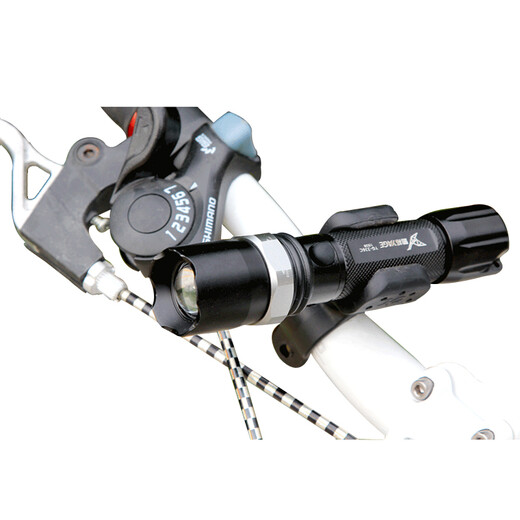 Yage flashlight, strong light, long-range charging, dimmable, adjustable focus, three-speed dimming, zoom, outdoor riding, household waterproof LED long-range, with battery charger 336C+ bracket