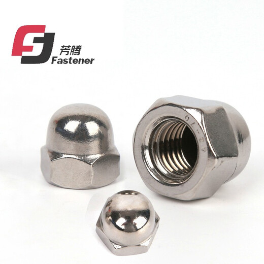 Fangteng 304 stainless steel DIN1587 cap nut M3-M24 ball head decorative nut cap nut fine tooth reverse tooth M10 (2 pieces)