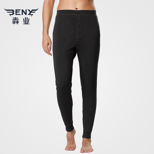 Benye winter men's three-layer thickened thermal pants men's mulberry silk thickened women's silk cotton pants slim fit cold-resistant Q9196 97 Q9196 men's silk pants black gray XL