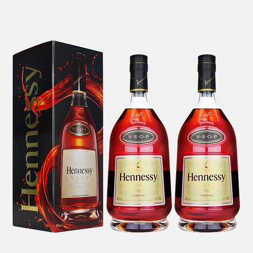 轩尼诗（Hennessy）VSOP1000ml 老包装 干邑白兰地 法国原装进口洋酒 2支装 乔东酒业 1000mL 2瓶