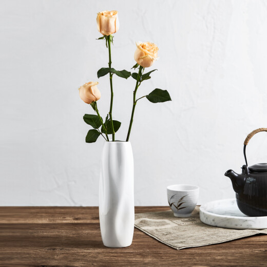 Jiabai 26cm modern art texture ceramic vase Nordic simple pastoral home decoration furnishings flower arrangement sea pattern