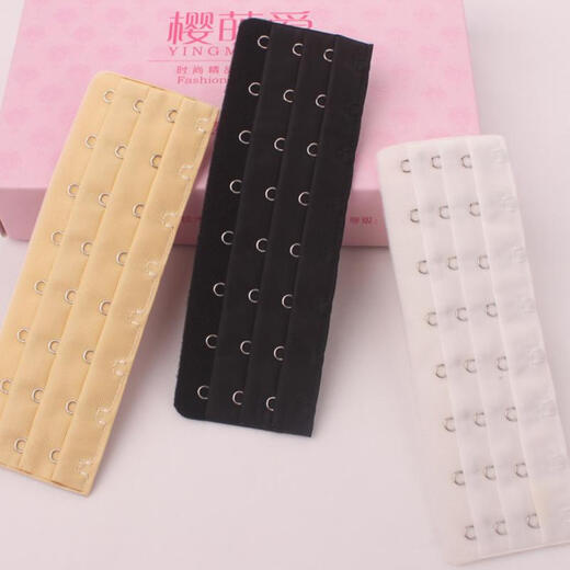 Wantao spare buckle bra corset extension rear seven-breasted bra large shapewear extension twelve wide waist clip abdominal belt ten buckles - black