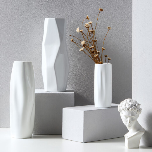 Jiabai 26cm modern art texture ceramic vase Nordic simple pastoral home decoration furnishings flower arrangement sea pattern