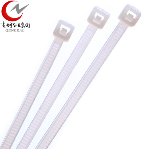 Geneni (General) 7.6*150~430 nylon cable ties, wire ties, straps, cable ties, 100 pieces of electrical accessories, white 7.6*200mm