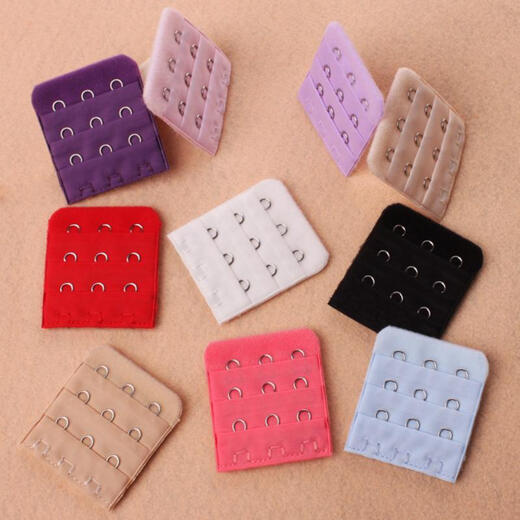 Wantao small three-row buckle card narrow adjustment 4.5cm extended bra 3 rows of underwear extended spacing 1.3 accessories bra buckle back black