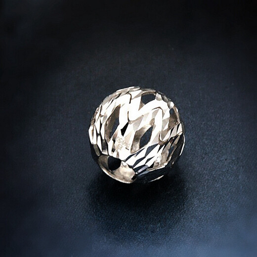 Jinduoxi Jewelry Pt950 platinum pendant hollow transfer beads Lutong platinum hollow necklace men and women large diameter 8mm