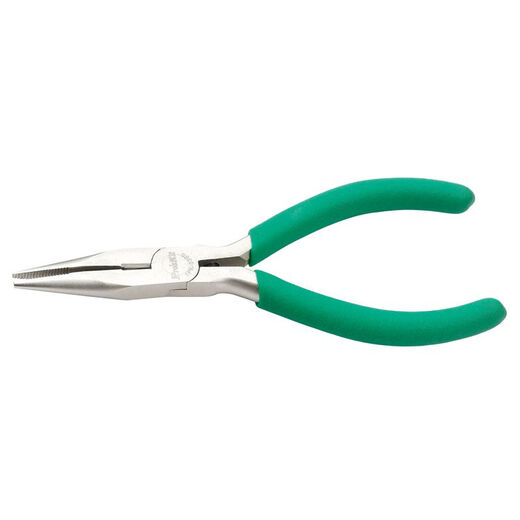 Pro skit 1PK-036S non-slip green handle titanium tipped nose pliers (136mm)