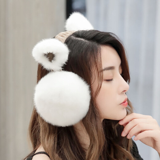 Earmuffs and earmuffs to keep women warm in winter, children's cat earmuffs, Korean version, cute, foldable, anti-freeze, Christmas and winter, ear-warming girl's heart earmuffs, student thickening, ladies gray