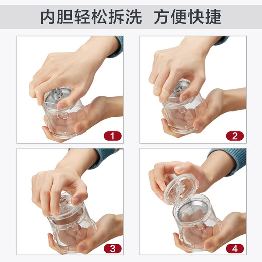 KAMJOVE teapot glass tea set elegant cup removable inner tank tea brewer floral teapot tea water separation cup K-211