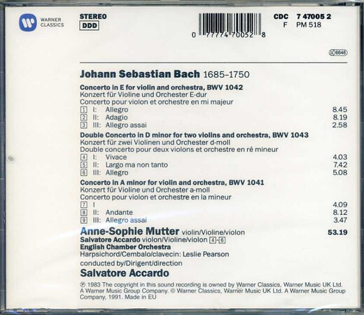 
Baha: Complete Collection of Violin Concerto-Mutt/Akardo