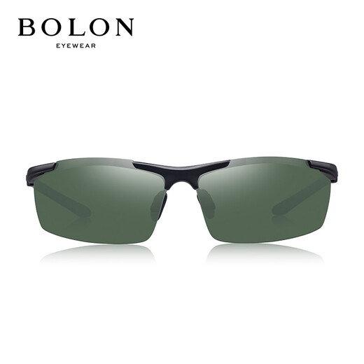 BOLON Tyrannosaurus sunglasses men's high-definition polarized glasses for drivers driving glasses BL2282 A09 black frame/green film polarizer