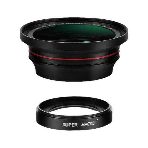 Ordro/Ouda 4K ultra-large wide-angle macro lens HD camera universal three-in-one set photo SLR external lens black