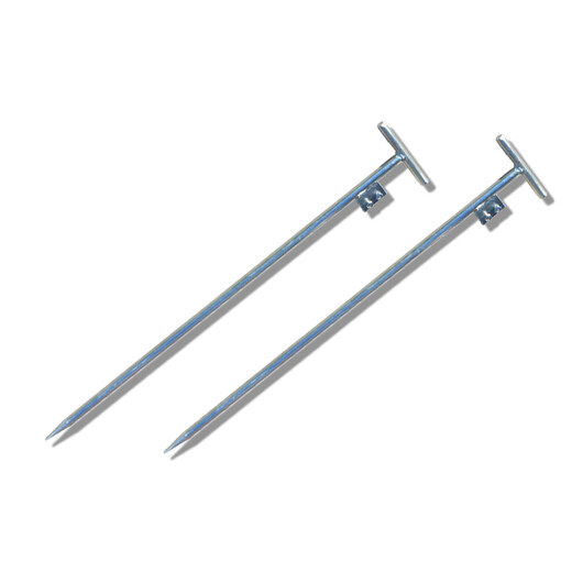 Qilu Anran thick ground wire grounding pin grounding pole power grounding T-shaped grounding rod grounding wire grounding pin grounding wire pin lightning rod galvanized iron one-word double-hole grounding pin length 0.8 meters * diameter 1.6 cm (excluding wire) one size fits all