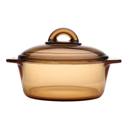 Lemeiya France imported amber transparent glass pot soup pot stew pot direct burning pot 1L 1L-L7539 (gift box)
