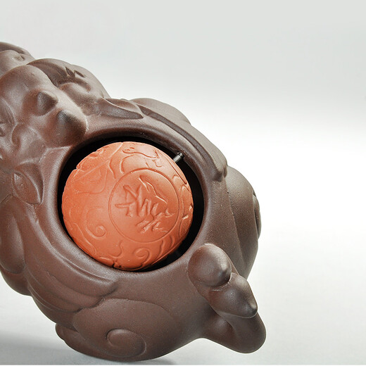 Tang Feng Zisha Tea Pet Money Rolling Golden Toad Tea Set Tea Tray Ornaments Water Spray Treasure Golden Toad Tea Table Accessories Money Rolling Tea Pet (Same Style as Yuhui Peer)