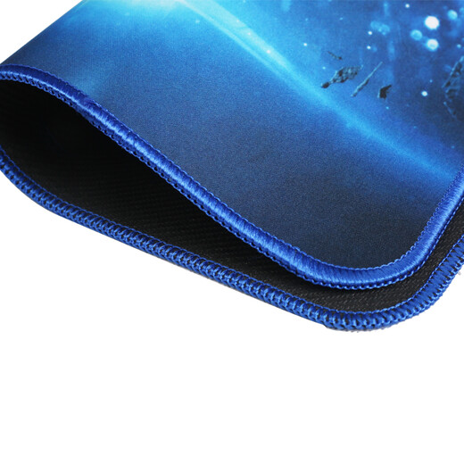 灵蛇（LINGSHE)鼠标垫 320*270*2mm家用办公游戏电脑桌垫  精密包边防滑  可水洗  P03蓝色