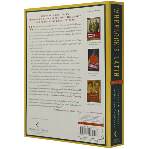 英文原版 韦洛克拉丁语教程教材 Wheelock's Latin 第7版 全英文版