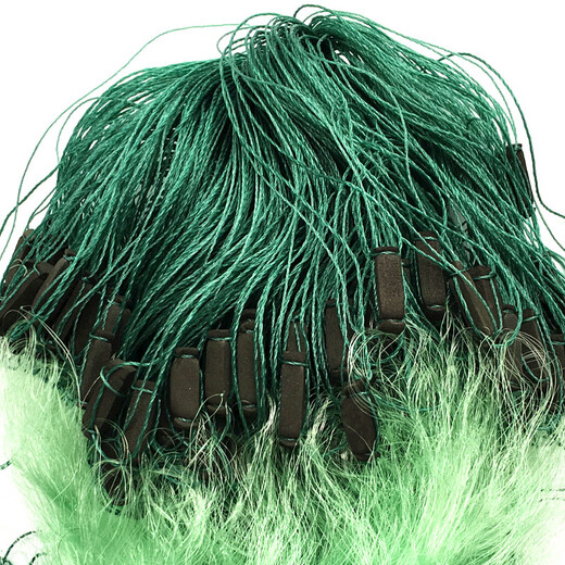 Huaiyu 1.5-3 meters high, soft green silk mesh, three-layer wire mesh, fishing net, sinking net, three-layer net, fish net, 1.5 meters, 5 fingers, 100 meters, green silk three-layer net