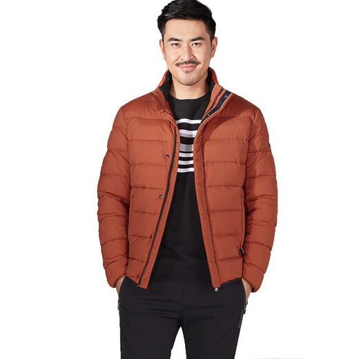 HLA海澜之家羽绒服男2016冬季新品HWRAD4N239A时尚轻盈保暖深橙(S4)185/100A(54)