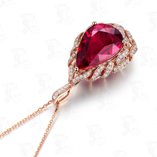 Millais Jewelry Tourmaline Pendant Colored Gemstone Pendant 18K Gold Inlaid Diamond Necklace for Women’s Birthday Gift 13 Carats Does Not Include Chain