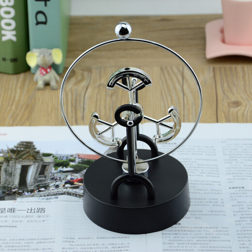 MINGOU metal frame electromagnetic perpetual motion instrument creative rocker chaos pendulum room decoration ornaments student teacher's day study desk desk crafts dolphin type