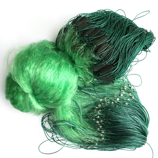Huaiyu 1.5-3 meters high, soft green silk mesh, three-layer wire mesh, fishing net, sinking net, three-layer net, fish net, 1.5 meters, 5 fingers, 100 meters, green silk three-layer net