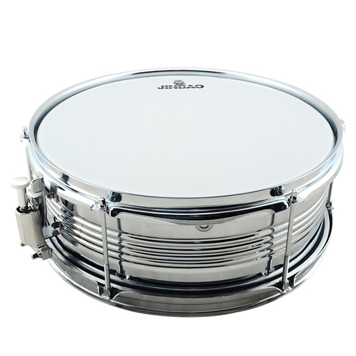 Jinbao snare drum JBS1051 stainless steel snare drum team drum percussion instrument band student professional playing instrument 13 inches JBS1051 with strap and bag