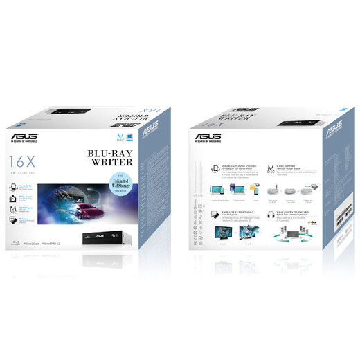 ASUS 16x SATA Blu-ray-Brenner Schwarz (BW-16D1HT)